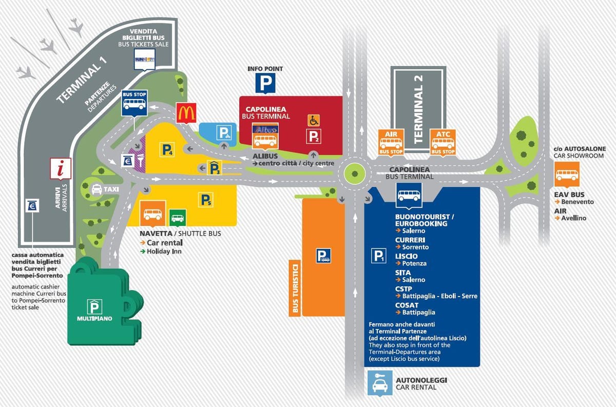 capodichino aireportuko mapa