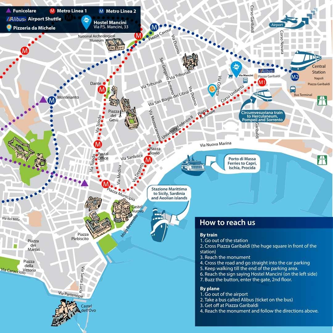 napolira central tren geltokia mapa