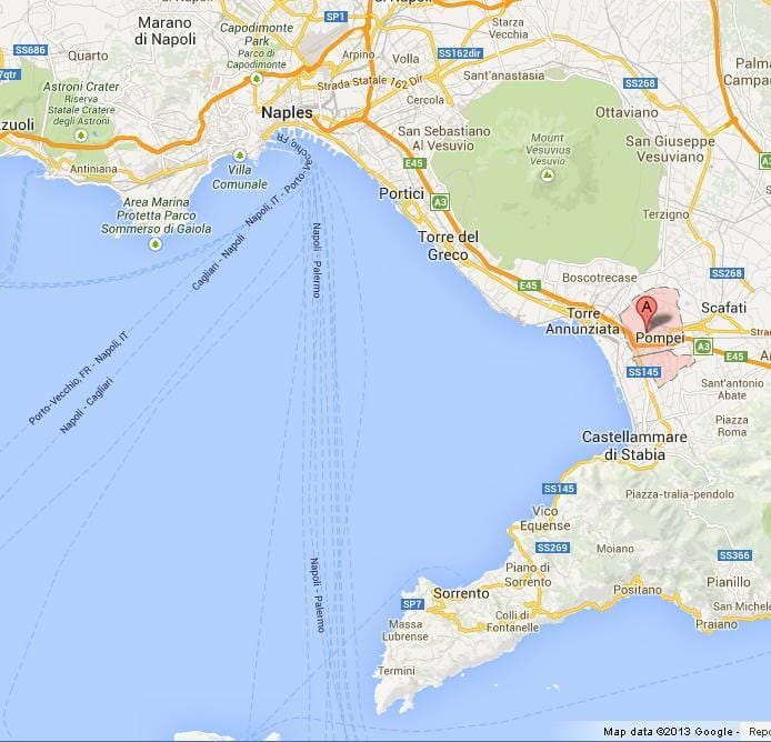 mapa napoliko badiaren italia
