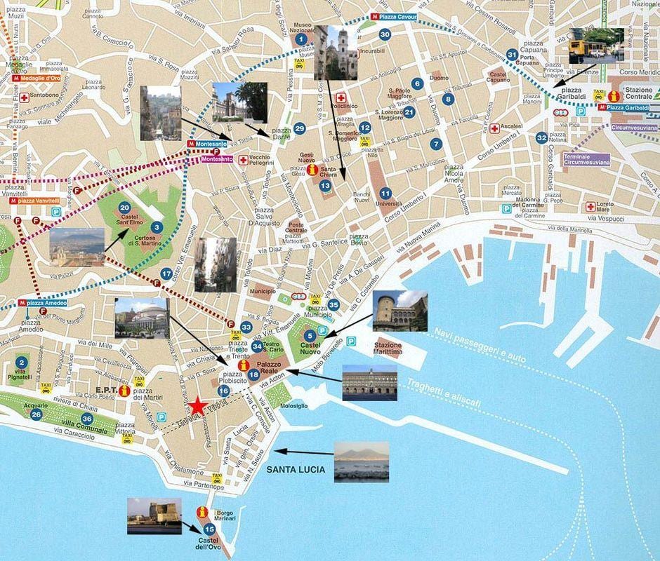 napoliko (italia cruise portu mapa