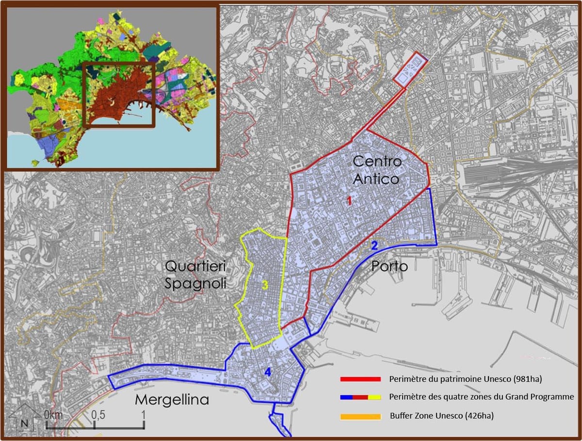 Mapa napoliko hirigune historikoan