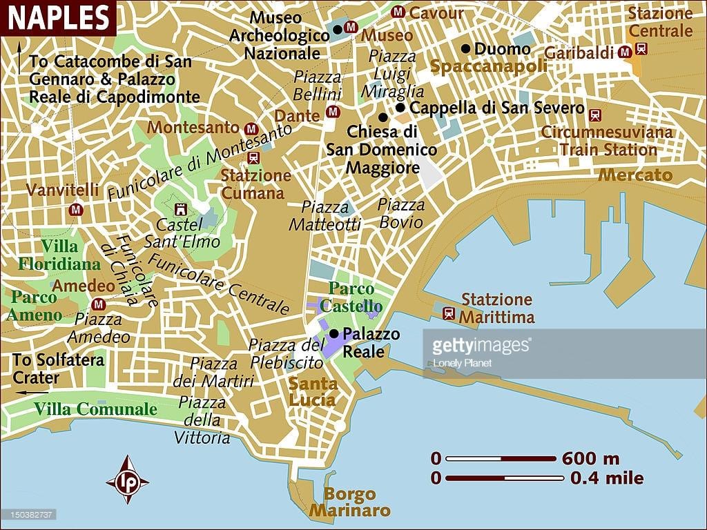 napoli hiriaren mapa