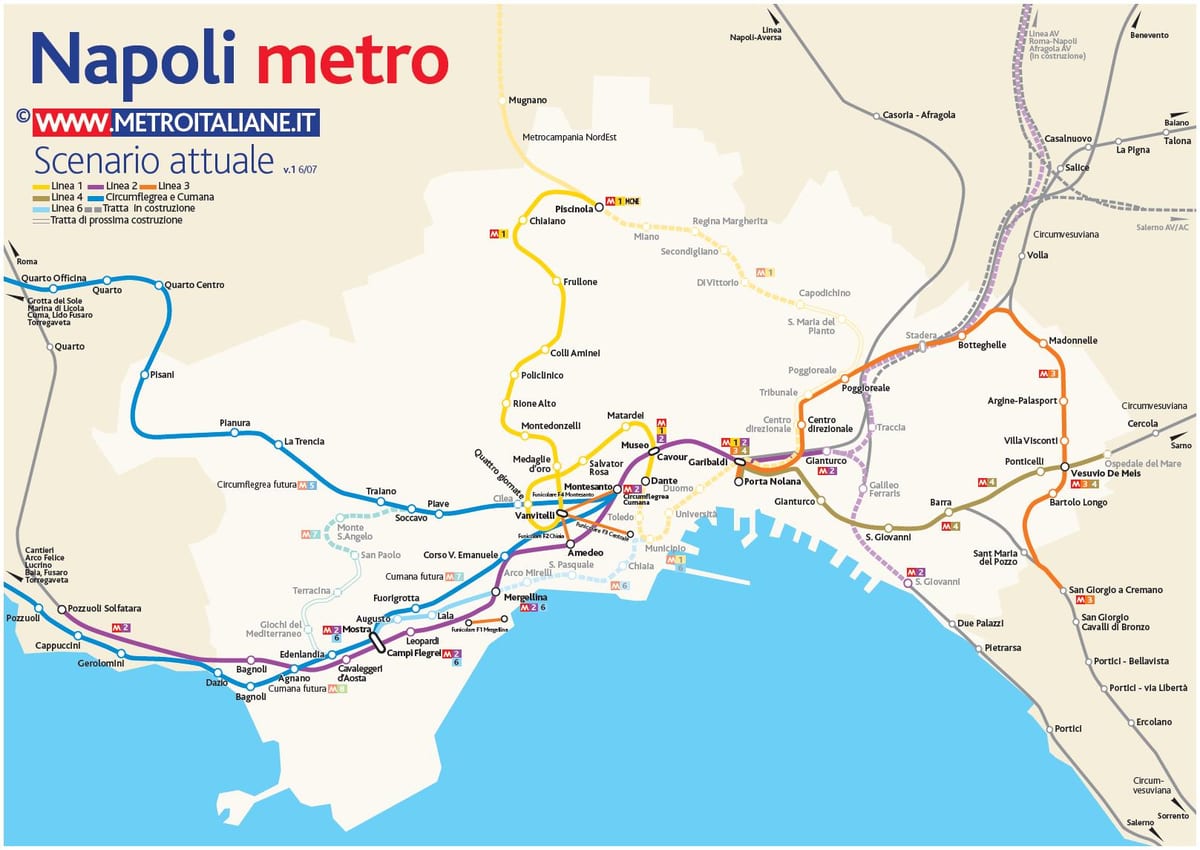 mapa napoliko metro