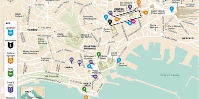 Mapa centro storico napolira