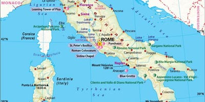 Mapa napoliko (italia inguruetan