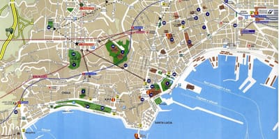 Napoli hiriaren mapa