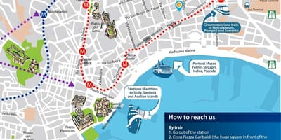 Napolira central tren geltokia mapa