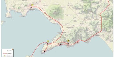Mapa napoliko (italia walking tour