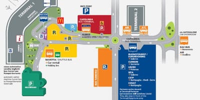 Napoli aireportuko mapa