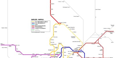 Napoli metroa mapa