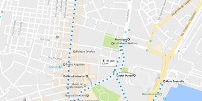 Napolira walking tour mapa
